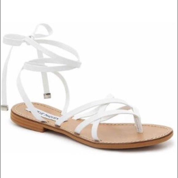 steve madden white strappy sandals